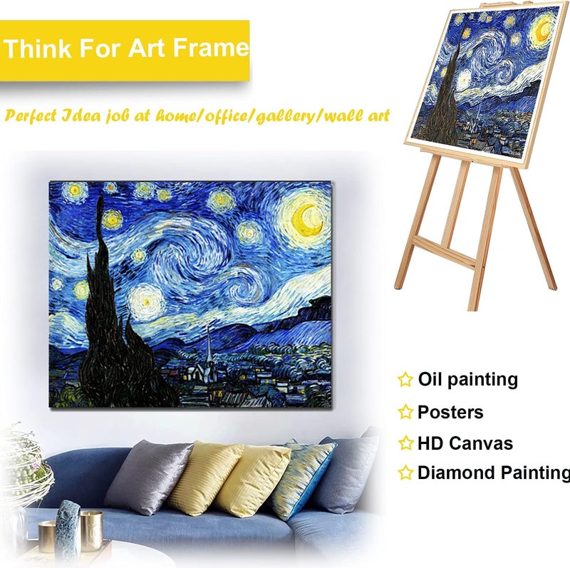 ECOIOU DIY Canvas Stretcher Bars 16x24 Inch Canvas Frame, Sturdy Stretcher Frames for Oil Paintings, Prints, Paint by Numbers & Posters(Need Extra Size to wrap Around The Frame) - Image 5